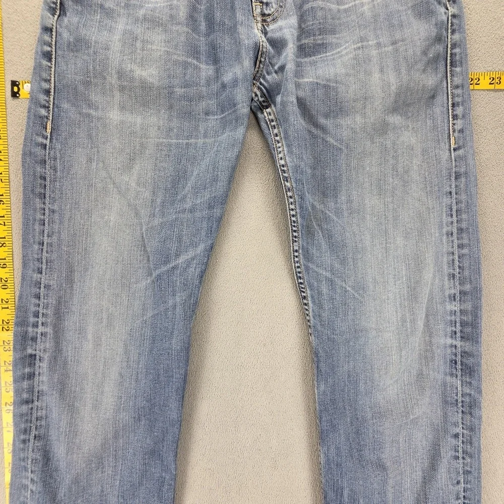 Vintage Levis 504 Jeans Mens 32x32 Blue Straight Engineered Whiskers Zip‎ Fly
